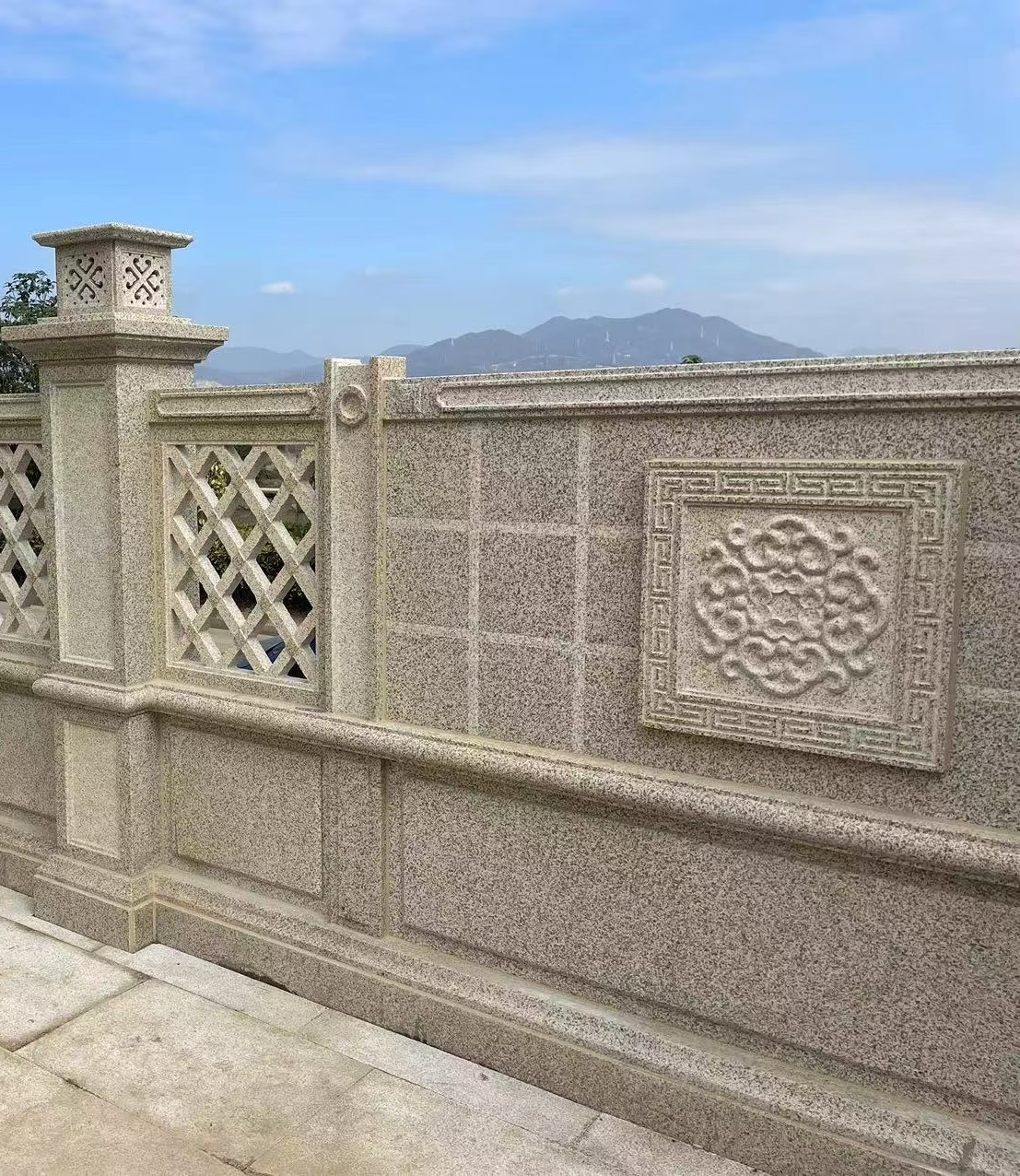 G682 granite balustrade and paving