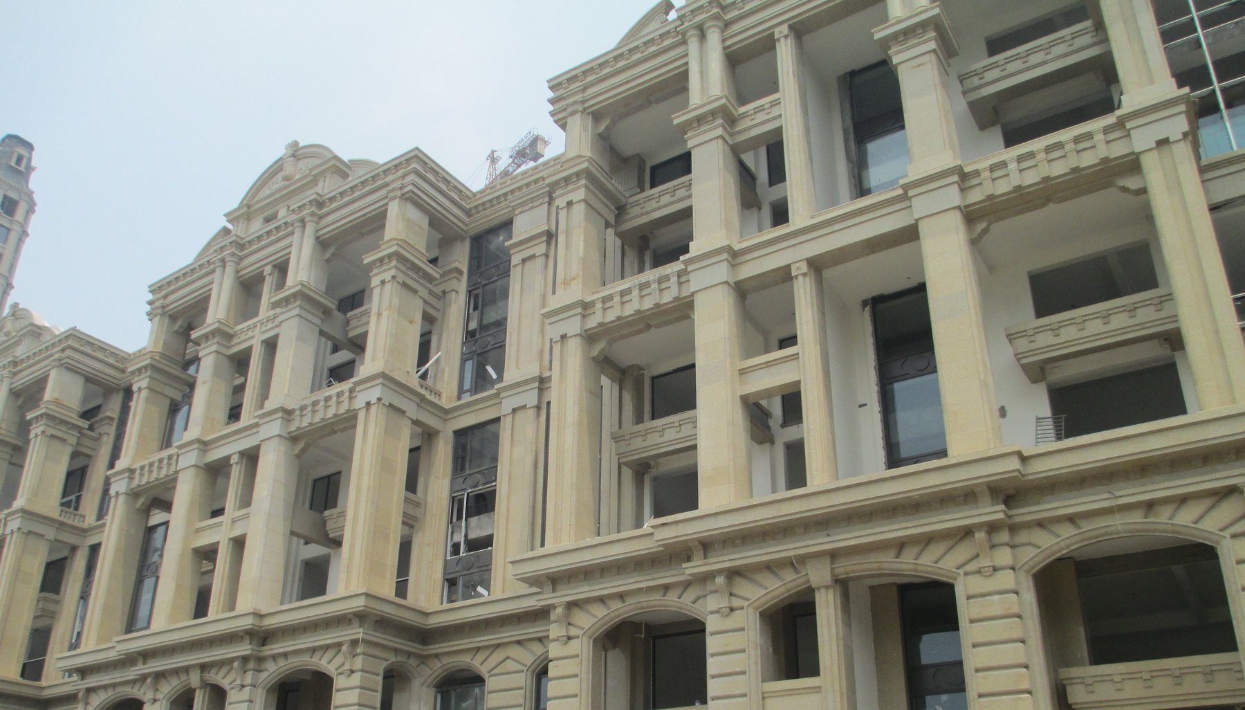 G682 granite commercial building facade